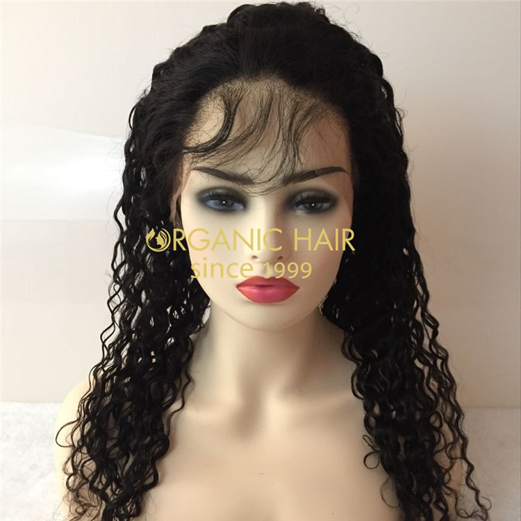 Top fashion best quality ocean wave Organic remy full lace wig A106